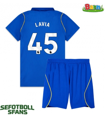 Chelsea Romeo Lavia #45 Hemmaställ Barn 2026-27 Kortärmad (+ Korta byxor)